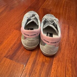 Golden Goose Sneakers - Gray and Pink with Silver Accents